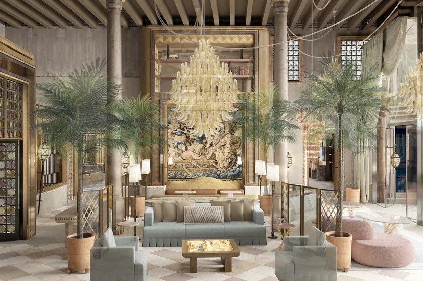 new hotel venice orient express palazzo lobby